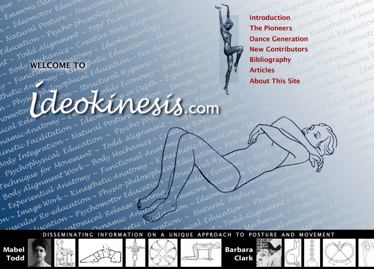 Ideokinesis old homepage screenshot
